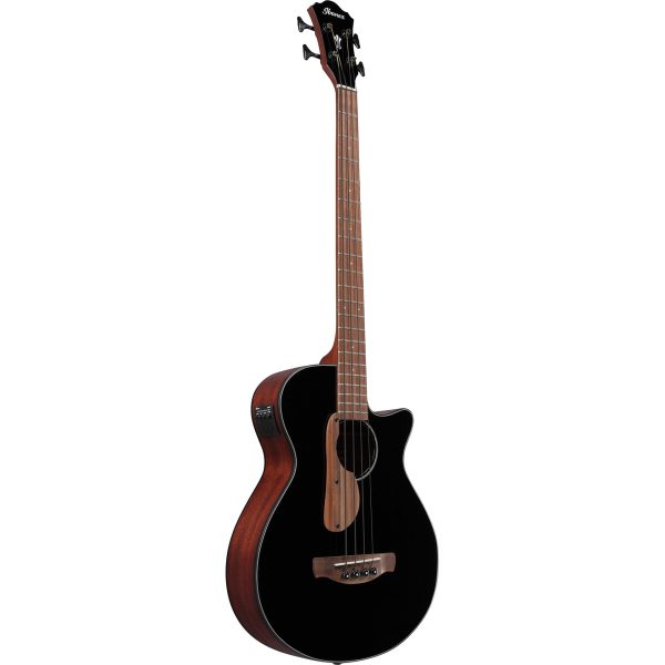 Ibanez AEGB24EBKH Acoustic Electric Bass Guitar, Black High Gloss Online now