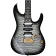 Ibanez AZ47P1QMBIB AZ Premium Electric Guitar, Black Ice Burst Supply