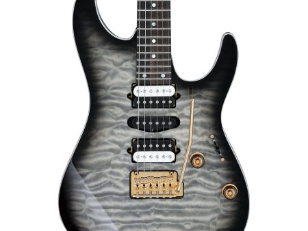 Ibanez AZ47P1QMBIB AZ Premium Electric Guitar, Black Ice Burst Supply