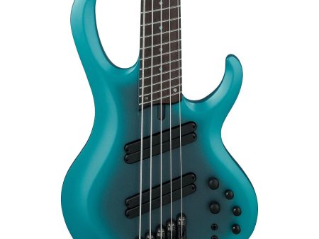 Ibanez BTB605MSCEM 5-String Electric Bass w  Case, Cerulean Aura Burst Matte Online Hot Sale