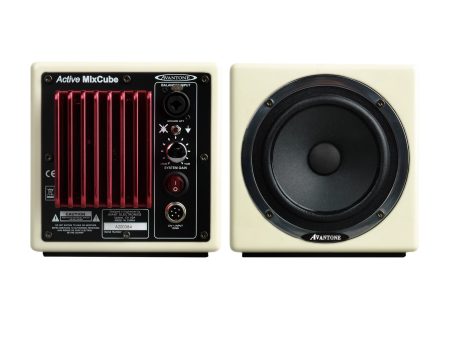 Avantone Active MixCubes Powered Full-Range Mini Reference Monitors Butter Creme on Sale