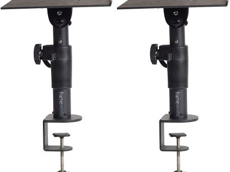 Gator Frameworks Clamp On Studio Monitor Stand - Adjustable Height (Pair) Supply