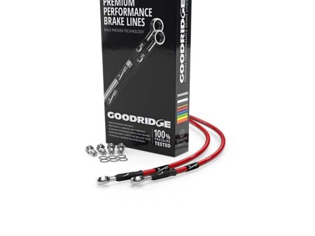 Goodridge 91-94 Ducati 907IE Red Rear SS Brake Lines For Discount