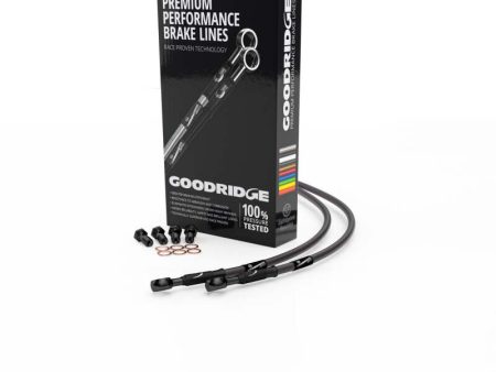 Goodridge 94-97 Ducati 750SS Twin Disc Carbon Front SS Brake Lines w Black Fittings Hot on Sale