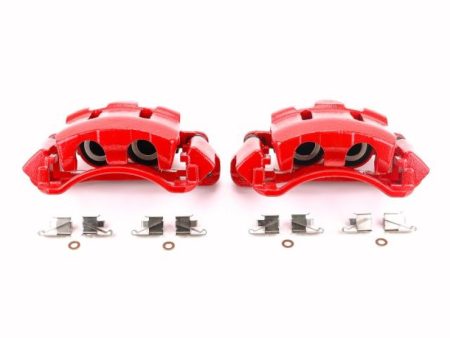 Power Stop 00-05 Ford Excursion Front Red Calipers w Brackets - Pair Fashion