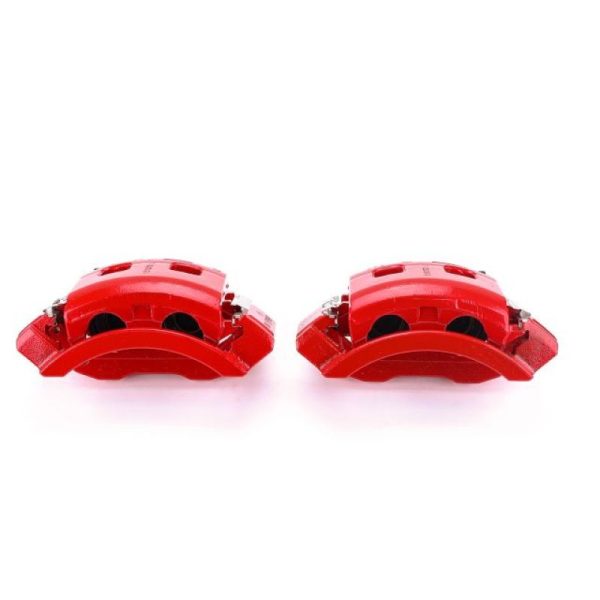 Power Stop 00-01 Dodge Ram 1500 Front Red Calipers w Brackets - Pair Fashion